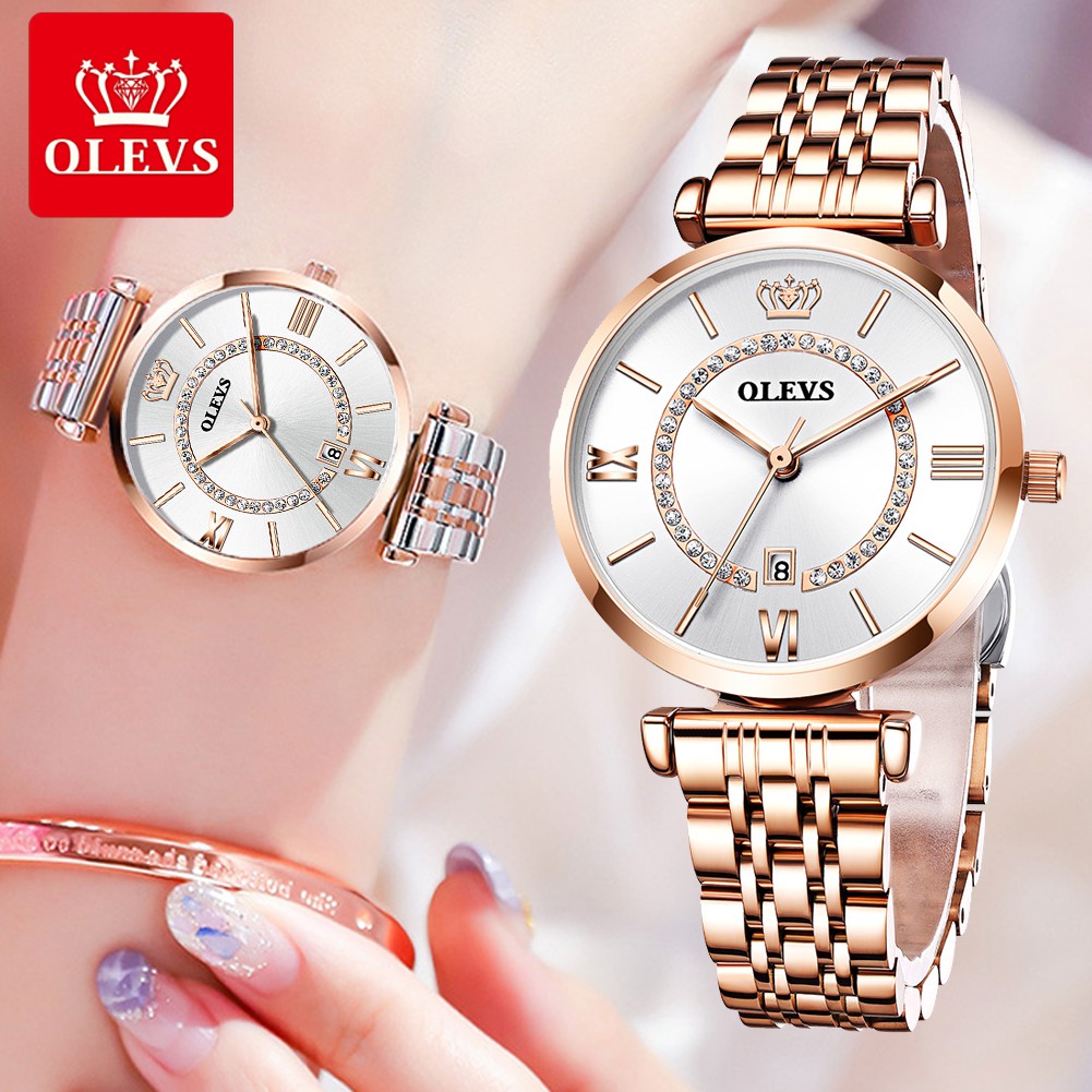 Picture of OLEVS 6892 Stainless Steel Casual Quartz Watches Simple Band Fashion Watch For Women