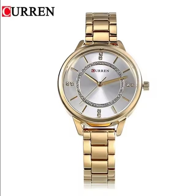 Picture of CURREN 9006 Stainless Steel Casual Watch for Women-Golden & White