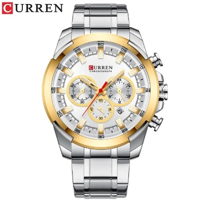 Picture of CURREN 8361 Stainless Steel Chronograph Watch for Men- Silver & Golden