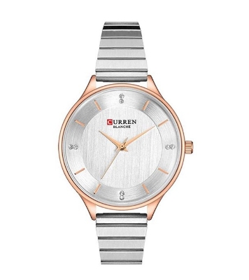 Picture of CURREN 9041 Stainless Steel Strap Fashion Ladies Wrist Watch-Silver & Rose