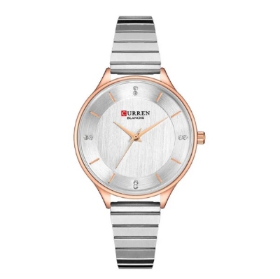 Picture of CURREN 9041 Stainless Steel Strap Fashion Ladies Wrist Watch-Silver & Rose
