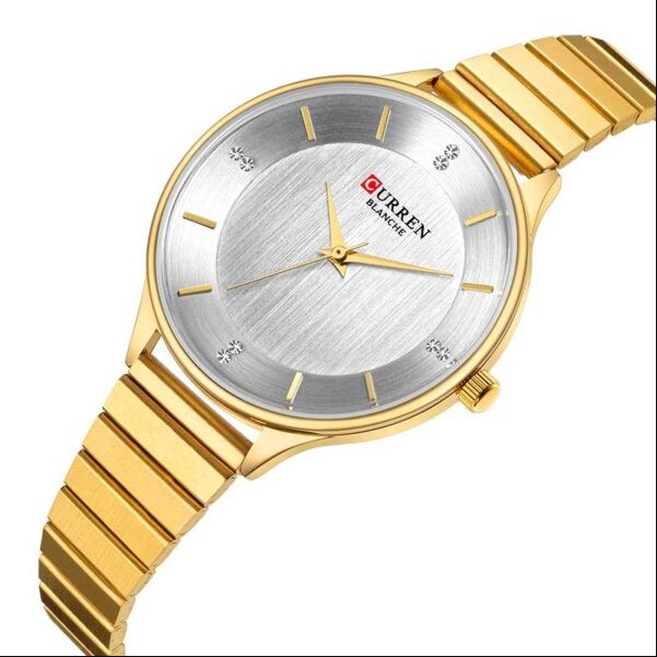 Picture of CURREN 9041 Stainless Steel Strap Fashion Ladies Wrist Watch- Golden & Silver