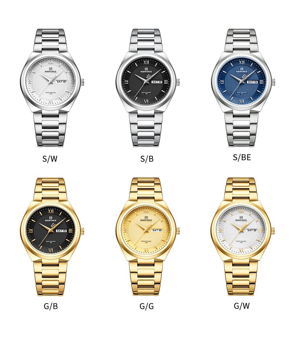 Picture of NAVIFORCE NF8030 Original Fashion Business Date Quartz Waterproof Military Stainless Steel Men’s Watch
