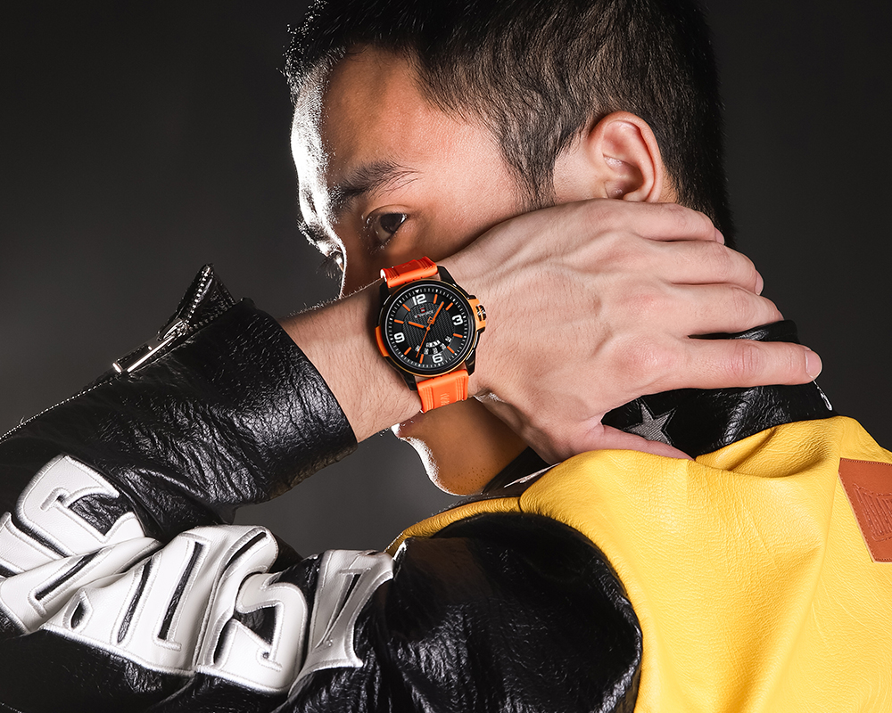 Picture of NAVIFORCE NF9215T Men’s Trendy Sports Waterproof Luminous Colorful Silicone Strap Youth Watch