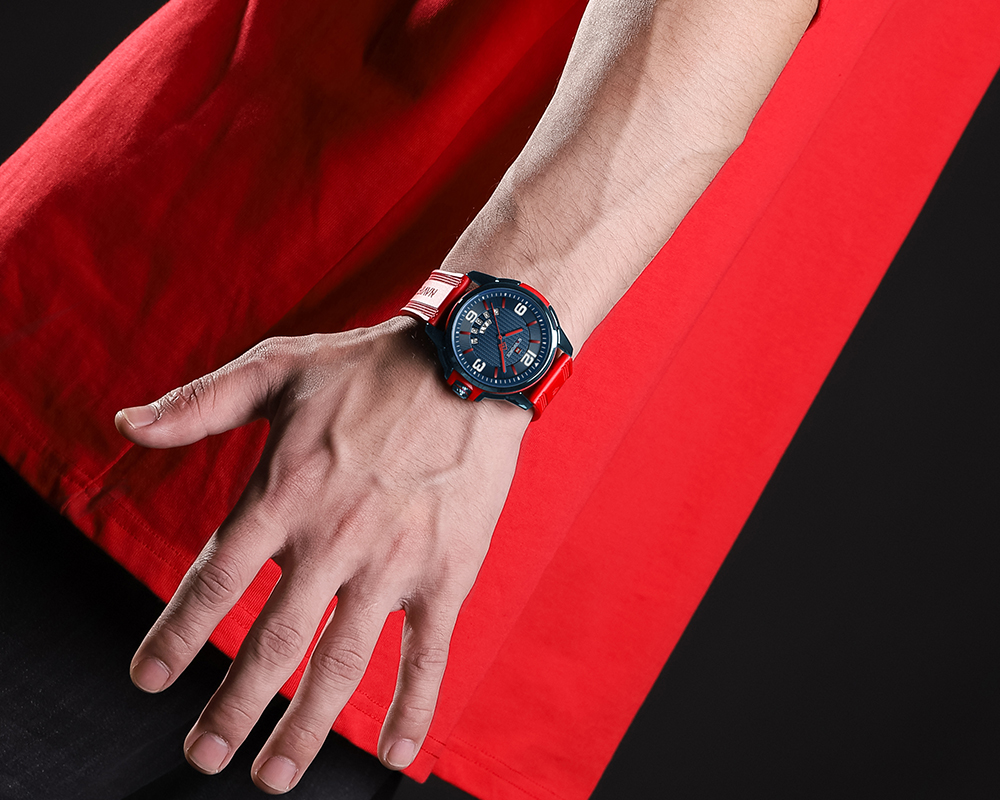 Picture of NAVIFORCE NF9215T Men’s Trendy Sports Waterproof Luminous Colorful Silicone Strap Youth Watch