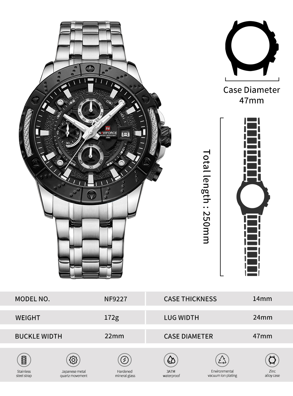 Picture of NAVIFORCE NF9227 Hollow Mechanical Style Men’s Watch Trendy Fashion Waterproof Sports Luminous Wristwatch