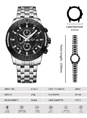 Picture of NAVIFORCE NF9227 Hollow Mechanical Style Men’s Watch Trendy Fashion Waterproof Sports Luminous Wristwatch