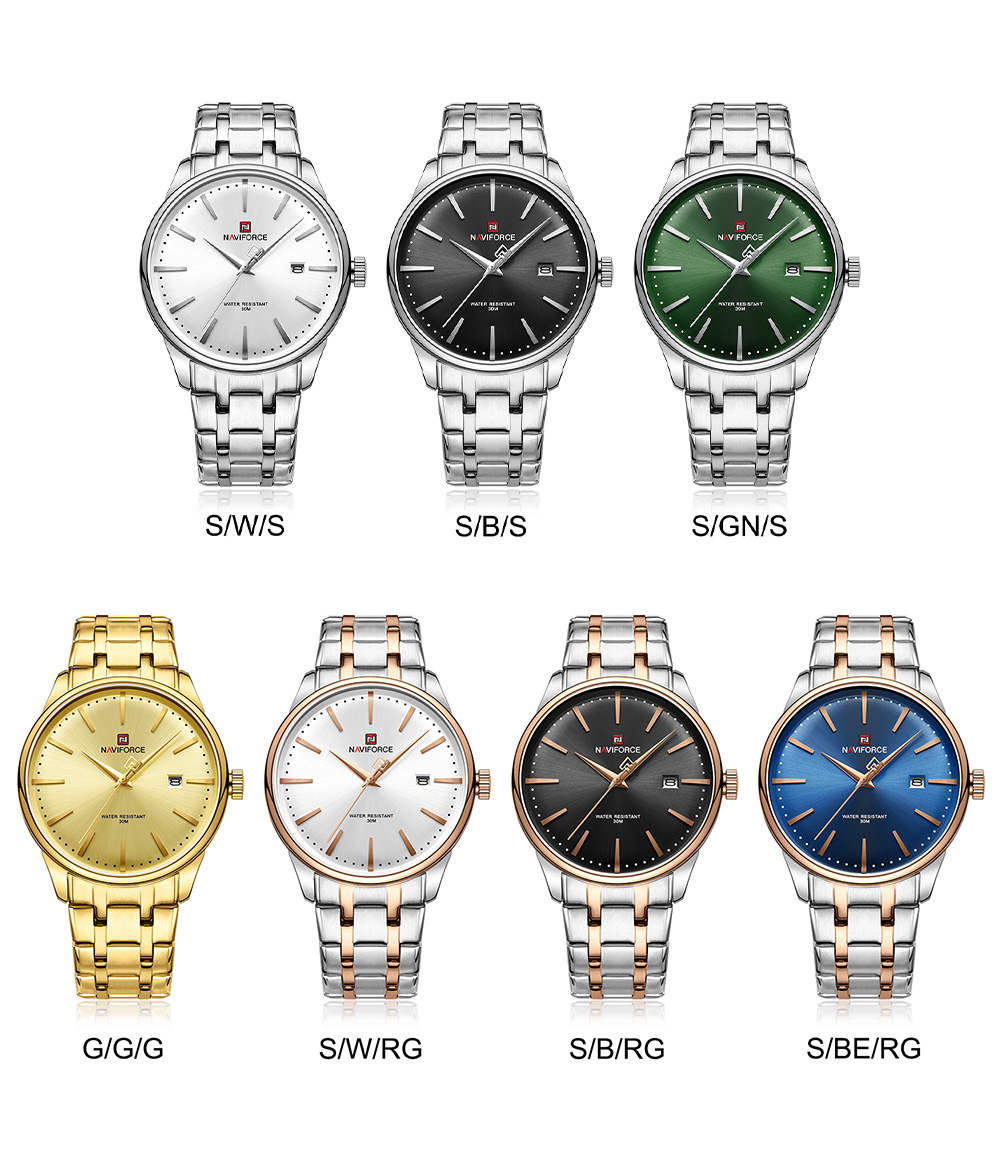 Picture of NAVIFORCE NF9230 Men’s Gentle Elegant Waterproof Commuter Quartz Calendar Watch