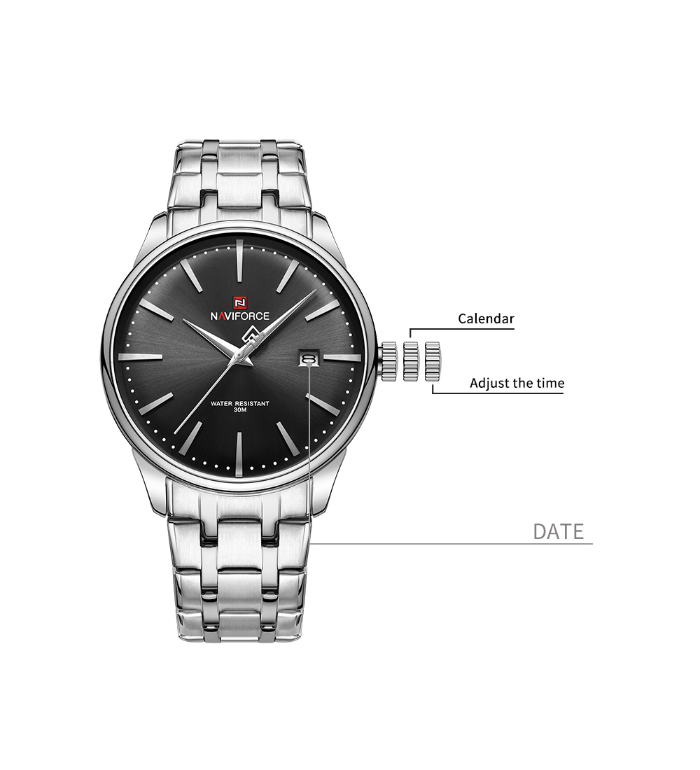 Picture of NAVIFORCE NF9230 Men’s Gentle Elegant Waterproof Commuter Quartz Calendar Watch
