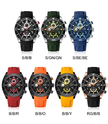 Picture of NAVIFORCE NF8038 Trendy Waterproof Sports Teenager Multi-function Chronograph Silicone Strap Men’s Watch