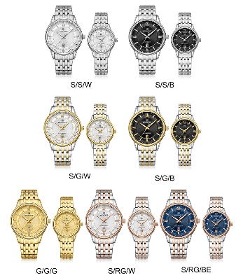 Picture of NAVIFORCE NF8040 Classic Exquisite High Quality Romantic Gift Stainless Steel Couple Watches