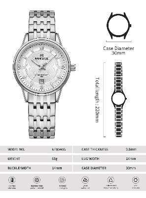 Picture of NAVIFORCE NF8040 Classic Exquisite High Quality Romantic Gift Stainless Steel Couple Watches