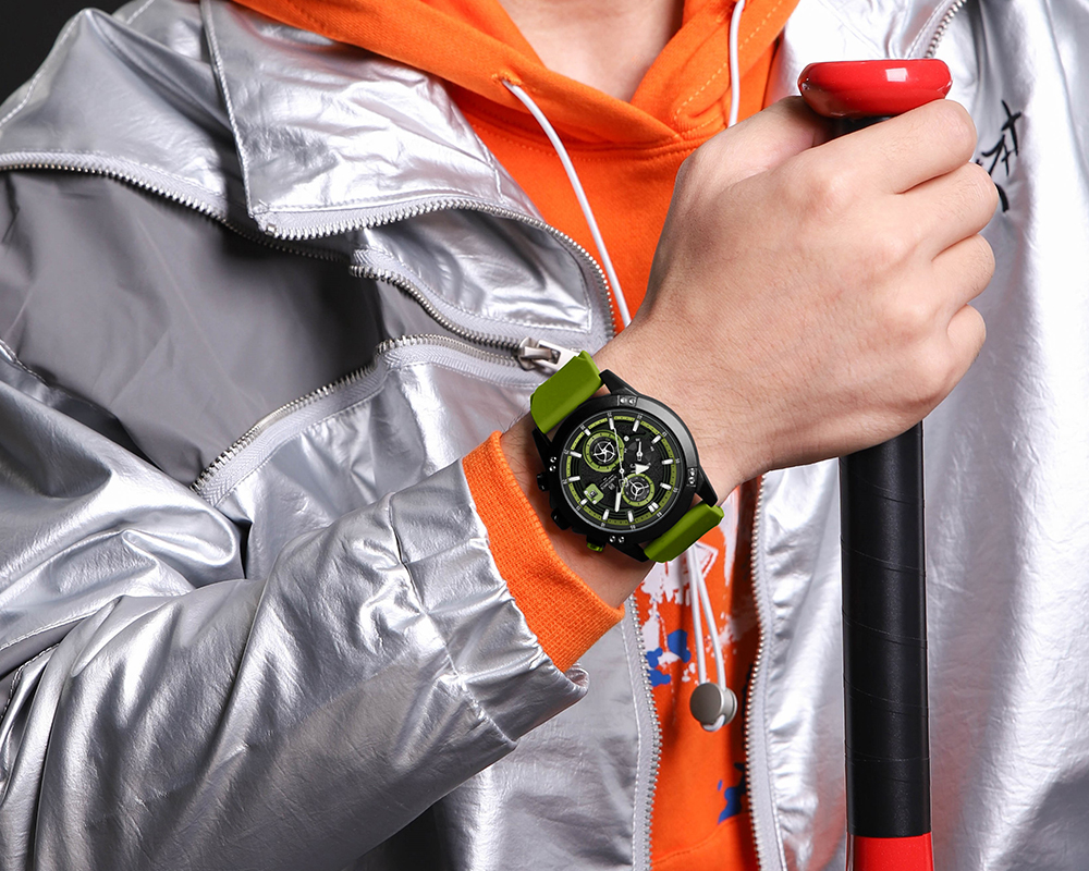 Picture of NAVIFORCE NF8033 Men’s Watch Youth Student Sports Trend Night Light Waterproof Silicone Strap Quartz Watch