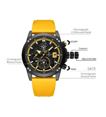 Picture of NAVIFORCE NF8033 Men’s Watch Youth Student Sports Trend Night Light Waterproof Silicone Strap Quartz Watch