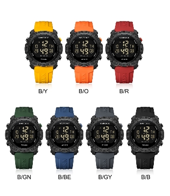 Picture of NAVIFORCE NF7104 Electronic Multi-function Trendy Waterproof Luminous Silicone Strap Birthday Gift Watch For Unisex