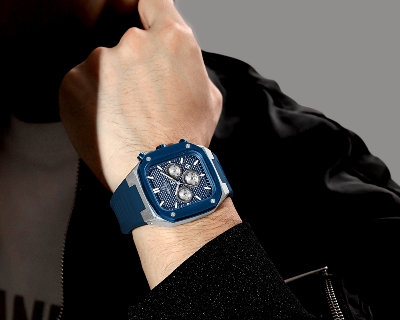 Picture of NAVIFORCE NF8037 Men’s Square Classic Big Face Chronograph Waterproof Luminous Silicone Strap Watch