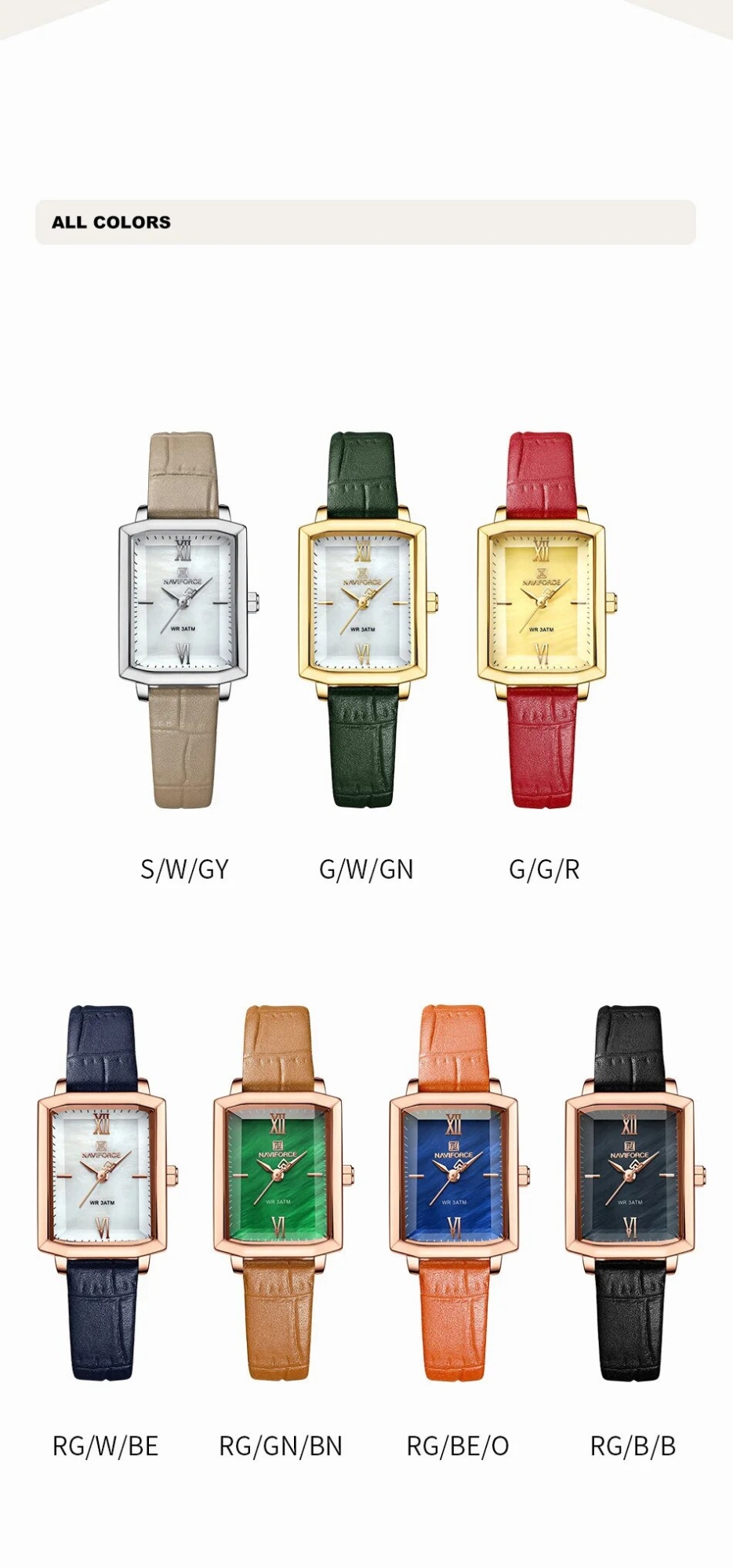Picture of NAVIFORCE NF5039 New Elegant Wild Women's Wrist Watch Trend Casual Ladies Bracelet Shock Resistant Creative Square Case Female Watches