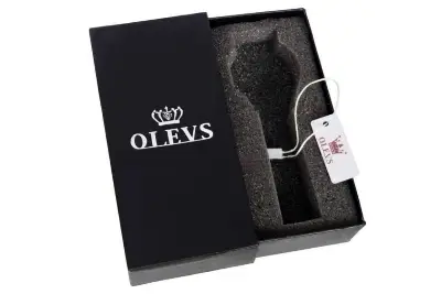 Picture of Olevs 2889S Silver Stainless Steel Chronograph Wrist Watch For Men - Black & Silver