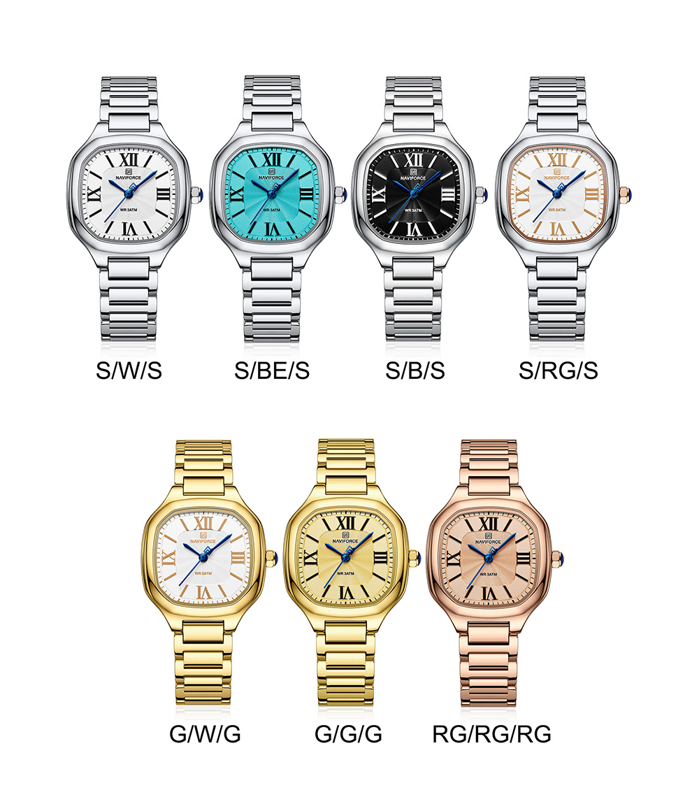 Picture of NAVIFORCE NF5042 Elegant Commuter Ladies’ Waterproof Stainless Steel Watch with Gift for Girls Quartz Wrist Watch