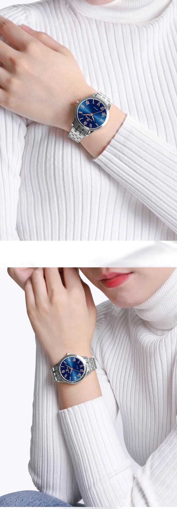 Picture of NAVIFORCE NF5032 Watches For Ladies Casual Wild Stainless Steel Band Women Bracelet 30M Water Resistant Sports Female Wrist Watch