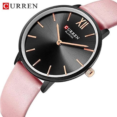 Picture of CURREN 9040F PU Leather Analog Watch for Women – Pink & Black
