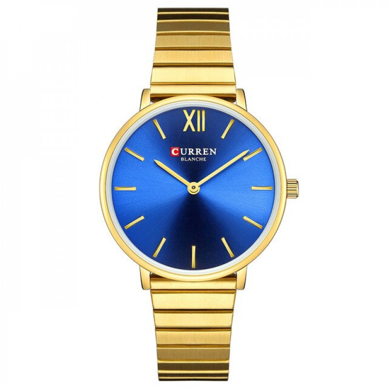 Picture of CURREN 9040F Stainless Steel Analog Watch for Women – Golden & Navy Blue
