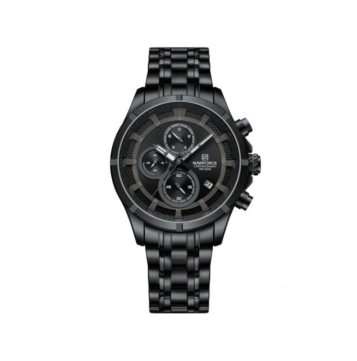 Picture of Naviforce NF8046S Stainless Steel Chronograph Watch For Men’s - Black & Grey