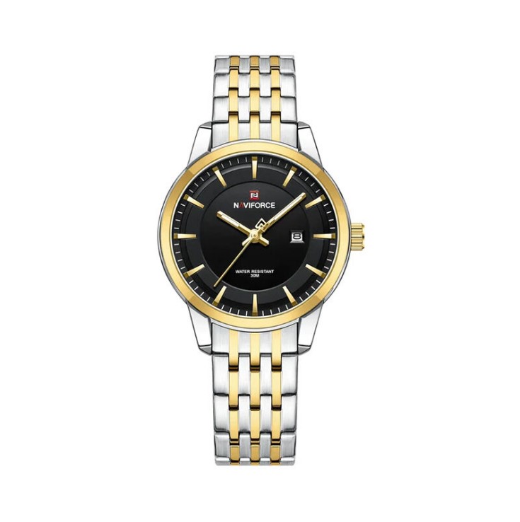 Picture of NAVIFORCE NF9228L Stainless Steel Waterproof Women's Watch – Black Silver & Golden