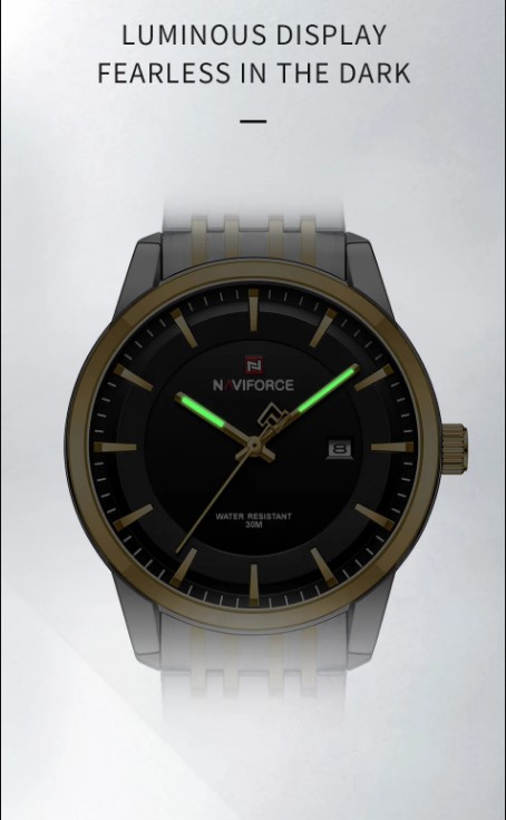 Picture of NAVIFORCE NF9228L Stainless Steel Waterproof Women's Watch – Black Silver & Golden