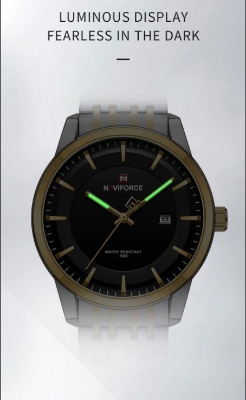 Picture of NAVIFORCE NF9228L Stainless Steel Waterproof Women's Watch – Black Silver & Golden