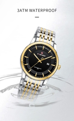 Picture of NAVIFORCE NF9228L Stainless Steel Waterproof Women's Watch – Black Silver & Golden