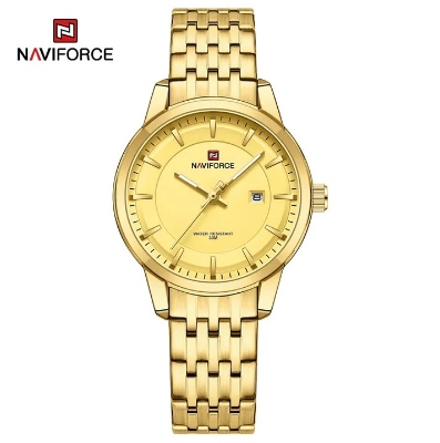 Picture of NAVIFORCE NF9228F Stainless Steel Waterproof Womens Watch – Golden