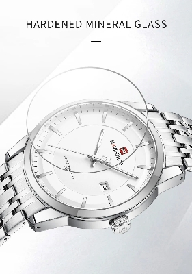 Picture of NAVIFORCE NF9228S Stainless Steel Waterproof Men’s Watch – Silver & White