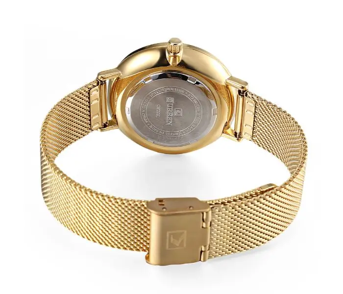 Picture of CURREN C9023F Stainless Steel Strap Waterproof watch For Women - Golden & White