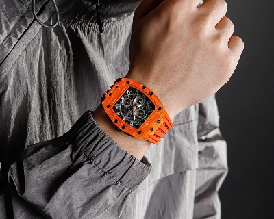 Picture of NAVIFORCE NF7105 Sports Transparent Waterproof Quartz Silicone Multifunctional Chronograph Men Watch