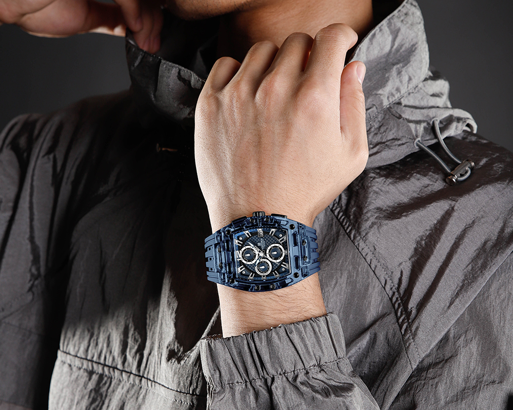 Picture of NAVIFORCE NF7105 Sports Transparent Waterproof Quartz Silicone Multifunctional Chronograph Men Watch