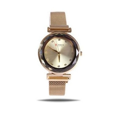 Picture of CURREN C9064F Stainless Steel Metal Megnat Wristwatch For Womens - Golden