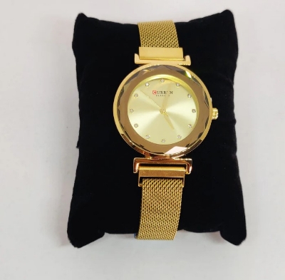 Picture of CURREN C9064F Stainless Steel Metal Megnat Wristwatch For Womens - Golden