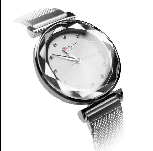 Picture of CURREN C9064F Stainless Steel Metal Megnat Wristwatch For Womens - Silver