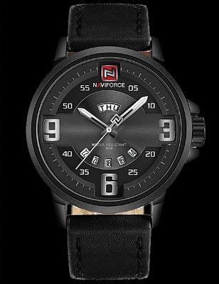 Picture of NAVIFORCE NF9086L PU Leather Analog Watch For Men – Black