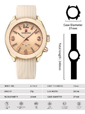 Picture of NAVIFORCE NF7103 Digital Sports Waterproof Led Watches with Alarm Wrist Watches For Women