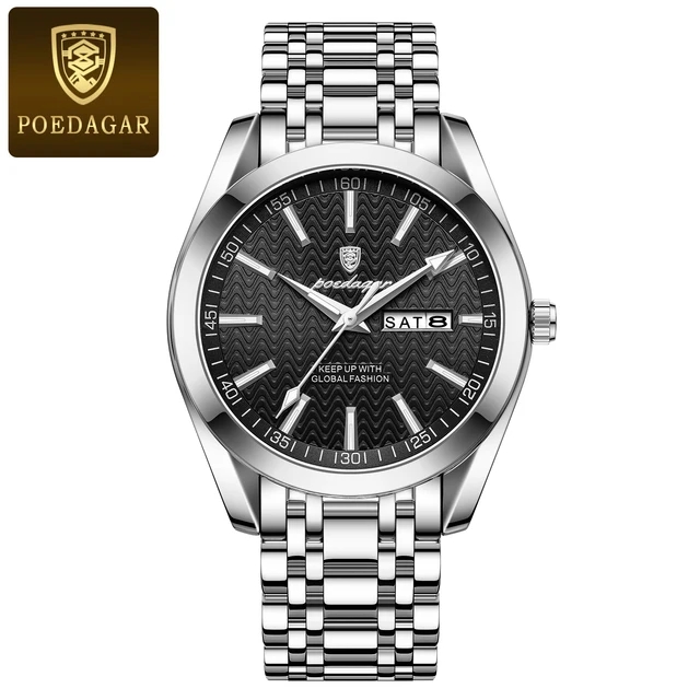 Picture of Poedagar PO962G Stainless Steel Analog Wrist Watch For Men