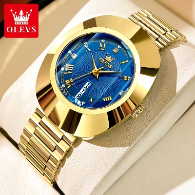 Picture of Olevs 7008F Golden Stainless Steel Analoge Wrist Watch For Women