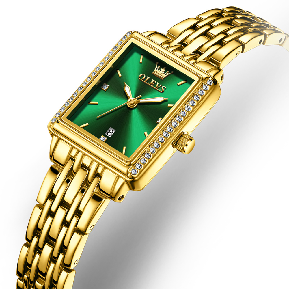 Picture of Olevs 9995F Golden Stainless Steel Analog Wrist Watch For Women