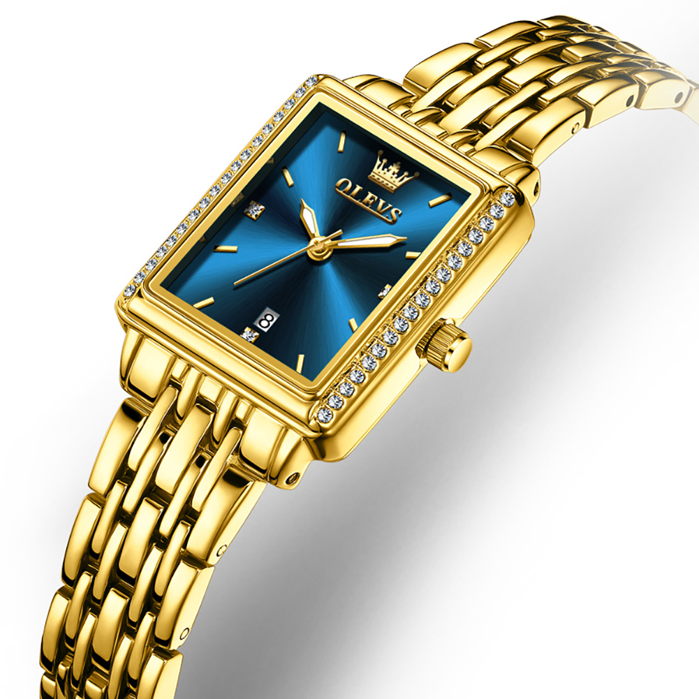 Picture of Olevs 9995F Golden Stainless Steel Analog Wrist Watch For Women
