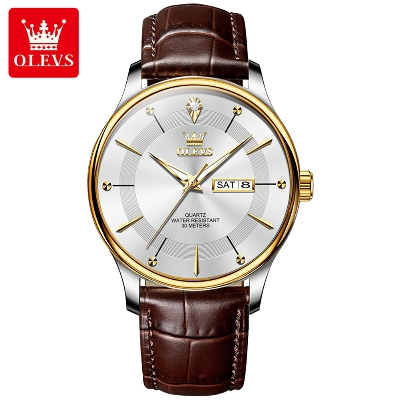 Picture of OLEVS 9908L PU Leather Analog Wrist Watch For Men