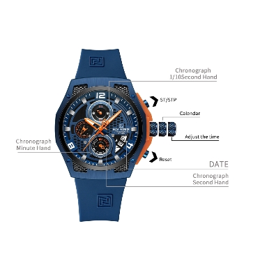 Picture of NAVIFORCE NF8051T Trendy Fashion Men’s Watch Multifunction Quartz Chronograph Luminous Waterproof Cool Sports Student Watch