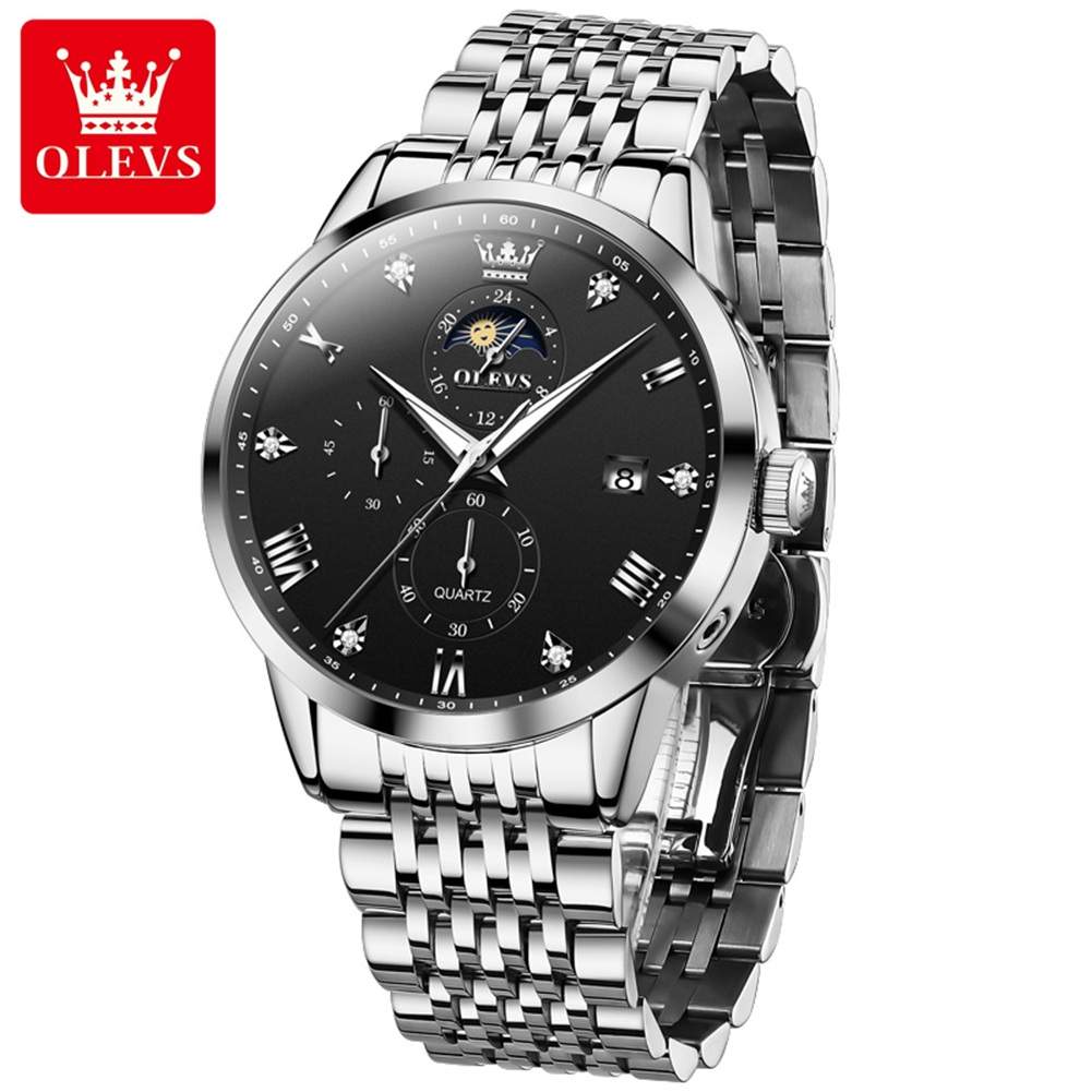 Picture of Olevs 2925M Stainless Steel Chronograph Wrist Watch For Men
