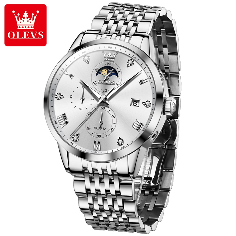 Picture of Olevs 2925M Stainless Steel Chronograph Wrist Watch For Men