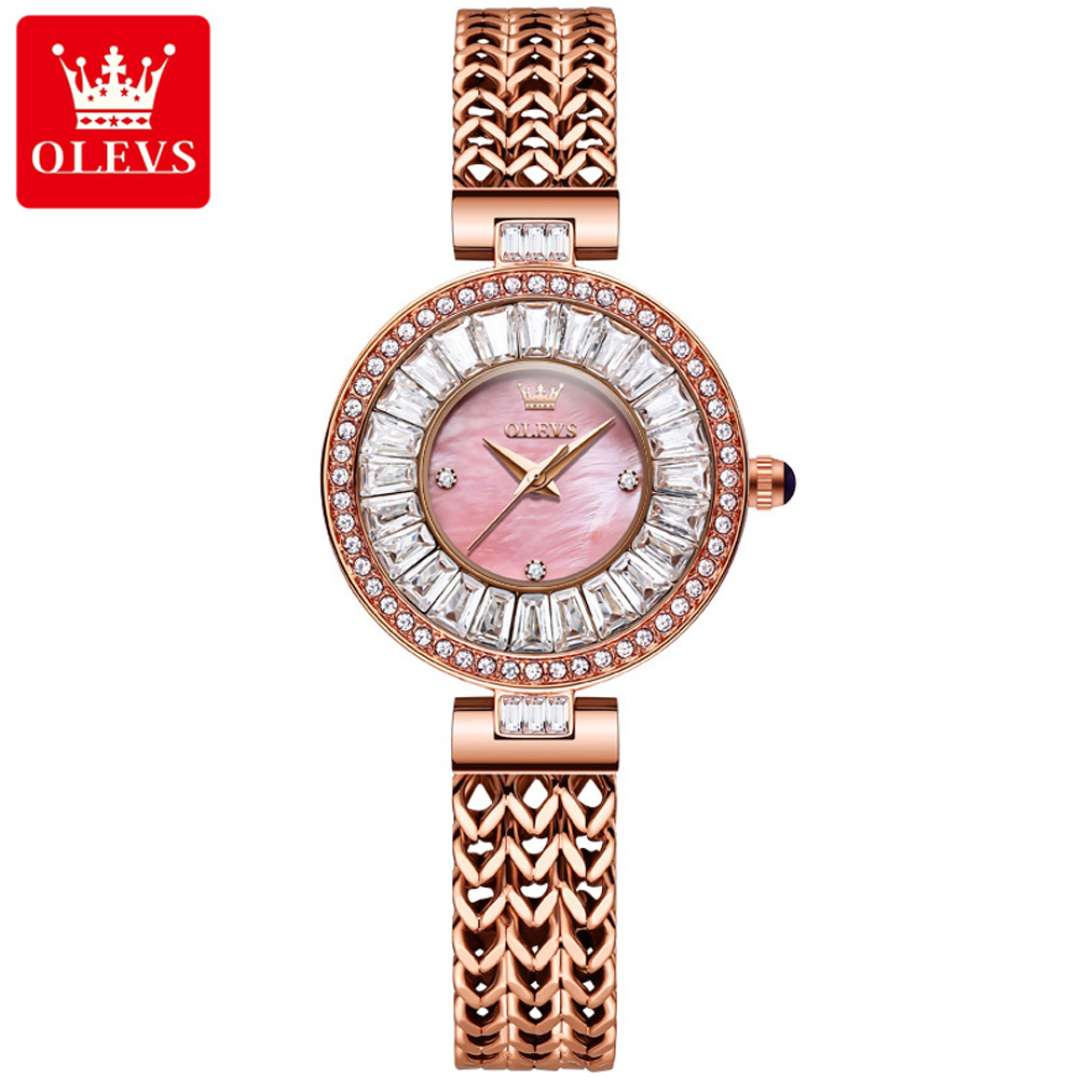 Picture of Olevs 9959F RoseGold Stainless Steel Analog Wrist Watch For Women